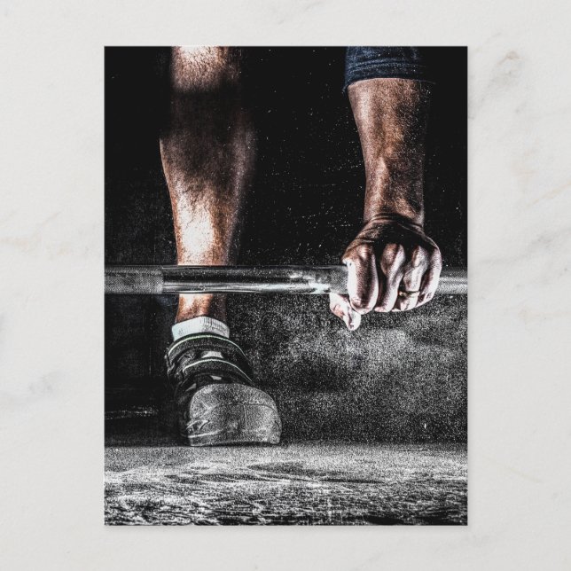 Fitness Weightlifting Gym Workout Postcard (Front)