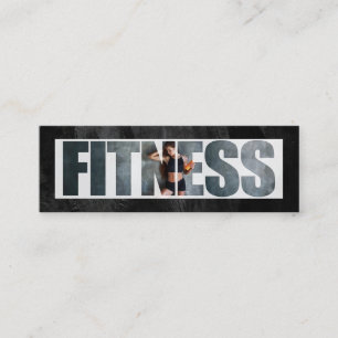 Fitness   Woman at the Gym Mini Business Card