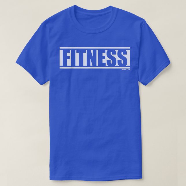Fitness Word in White Fitness Workout Saying Gym M T-Shirt (Design Front)