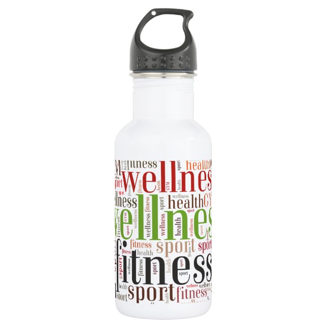 Fitness words 532 ml water bottle (Front)