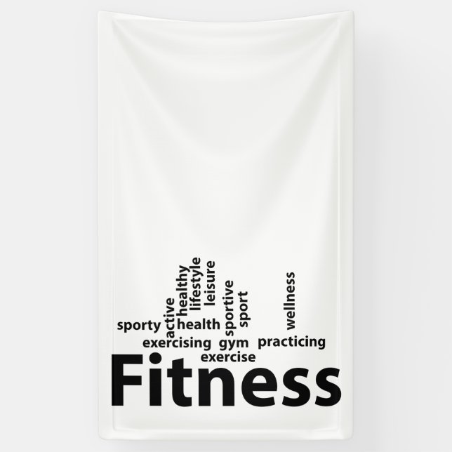 Fitness words banner (Vertical)