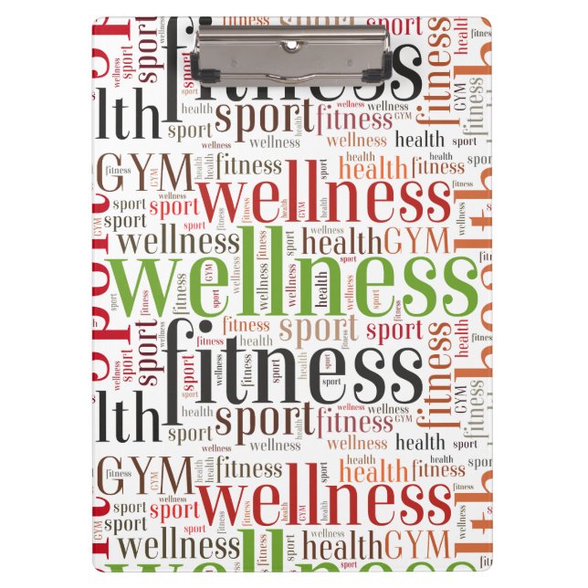 Fitness words clipboard (Front)