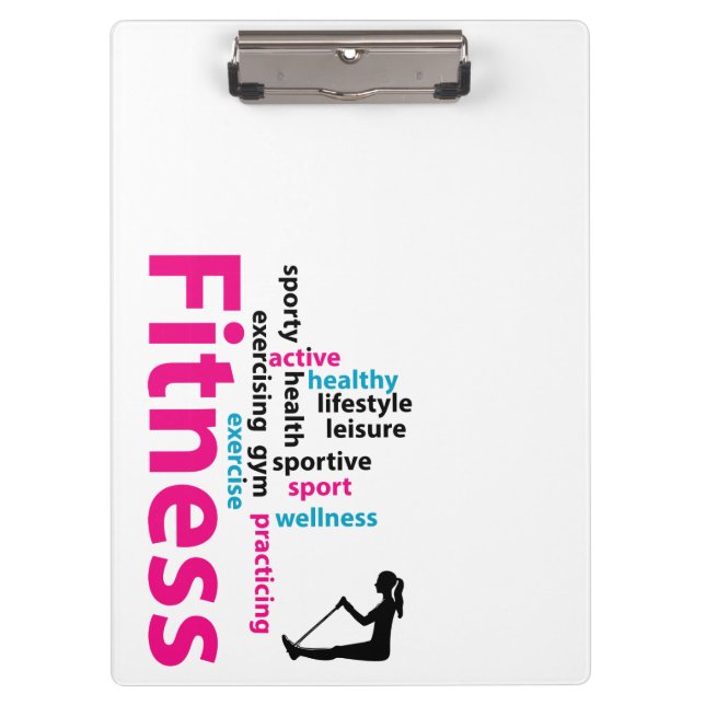 Fitness words clipboard (Front)