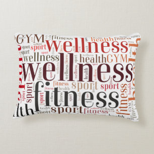 Fitness words decorative cushion