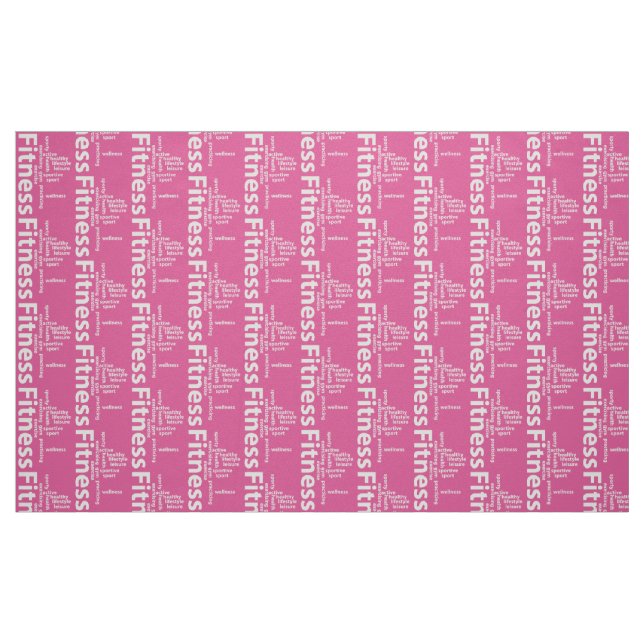 Fitness words fabric (Fat Quarter)