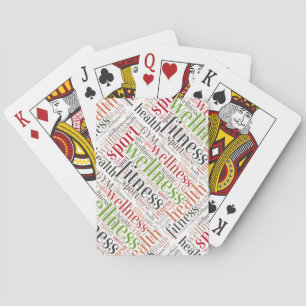 Fitness words playing cards