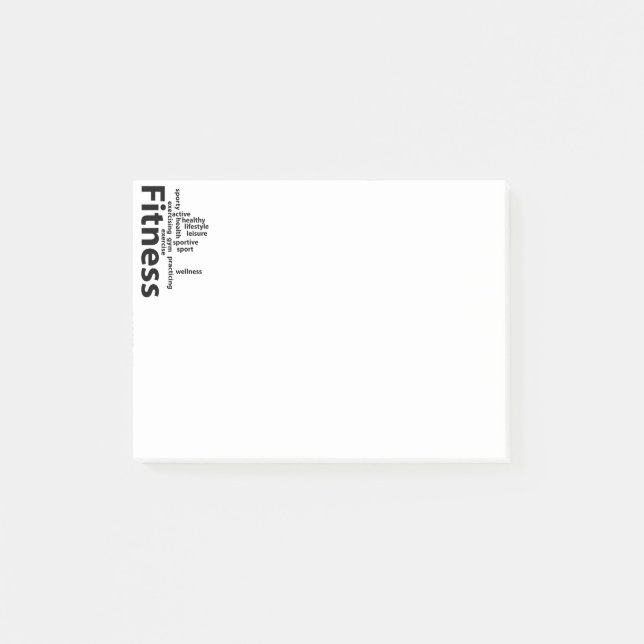 Fitness words post-it notes (Front)