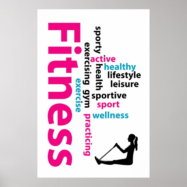 Fitness words poster (Front)