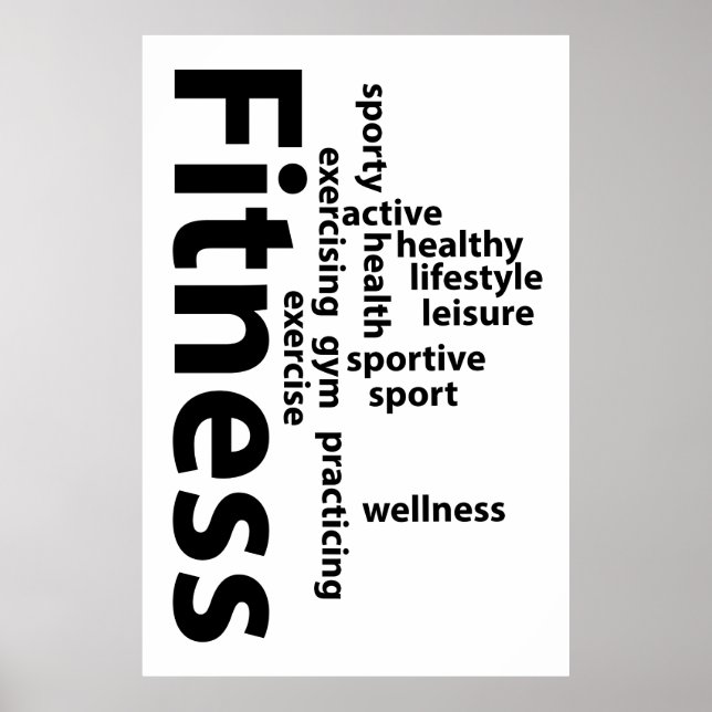 Fitness words poster (Front)