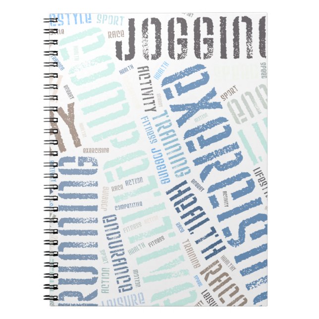 Fitness words spiral notebook (Front)
