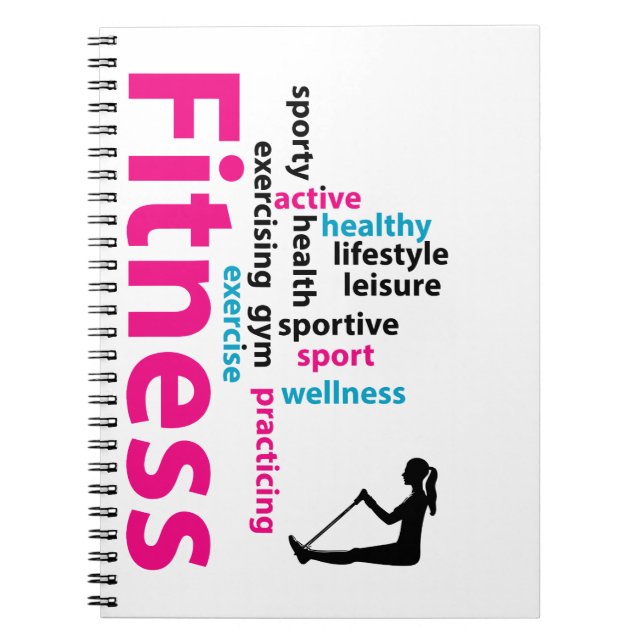Fitness words spiral notebook (Front)
