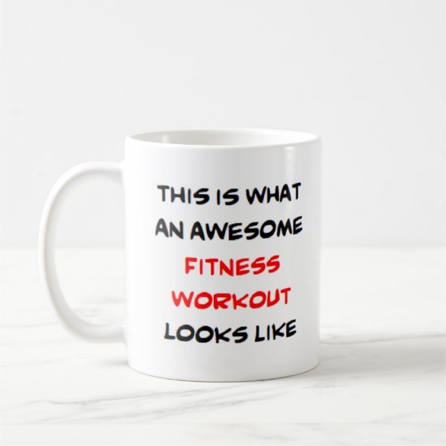 fitness workout, awesome coffee mug (Left)