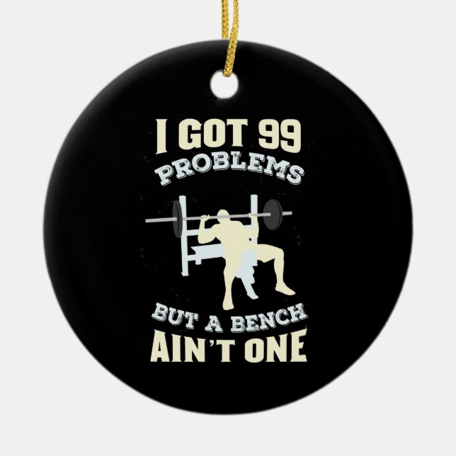 Fitness Workout Bodybuilding Ceramic Tree Decoration (Front)