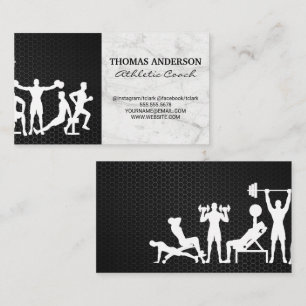 Fitness Workout Exercises Business Card