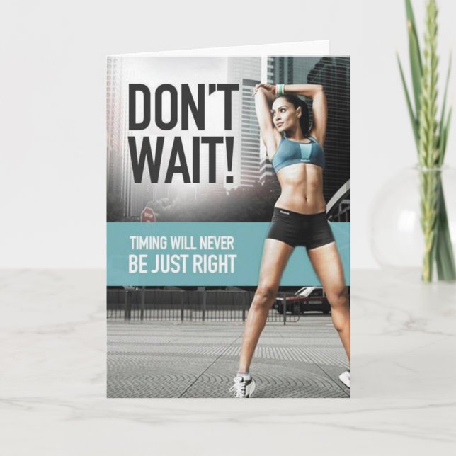 Fitness Workout Gym Motivation Card (Front)
