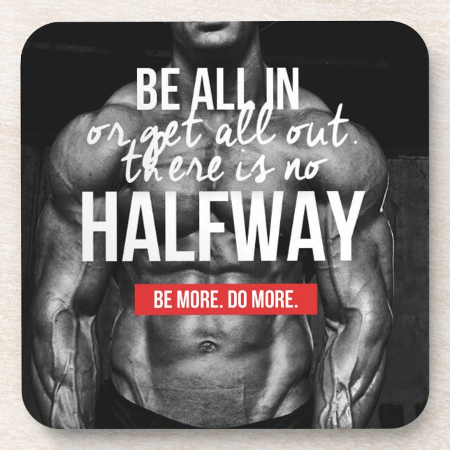 Fitness Workout Gym Motivation Coaster (Front)