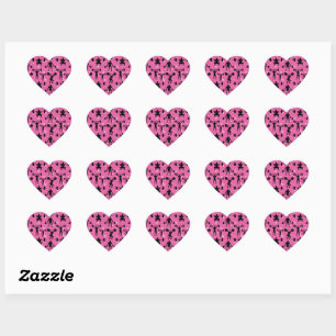Fitness Workout Gym Sport Pink Glitter Heart Sticker
