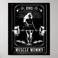 Fitness Workout Tarot Card Muscle Mummy Gym Women