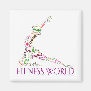 Fitness world magnet