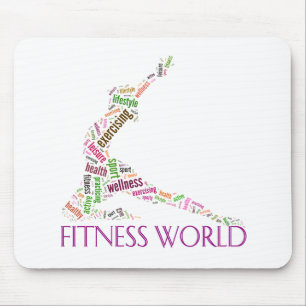 Fitness world mouse pad