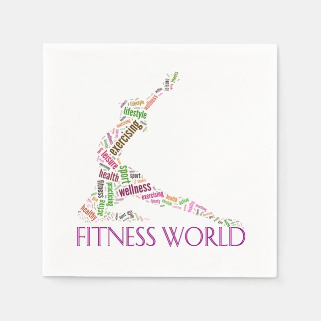 Fitness world napkin (Front)