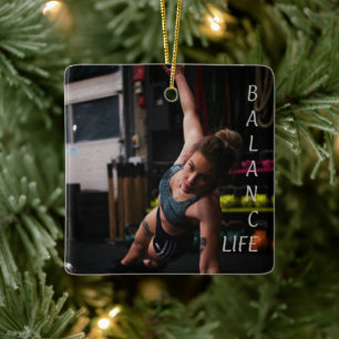Fitness Yoga Balance Life Ceramic Ornament