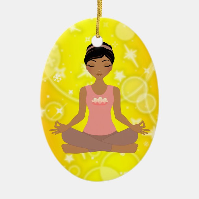Fitness! Yoga - SRF Ceramic Tree Decoration (Front)