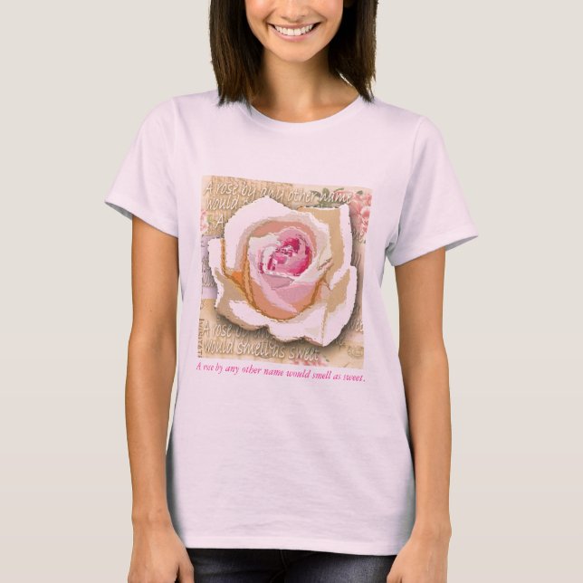 Fitted Tee Shirt- A rose (Front)