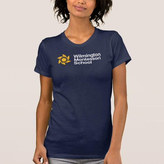 Fitted Women's Navy Logo T T-Shirt (Front)