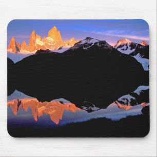 Fitz Roy Group Reflected in Glacial Lakes Mouse Pad