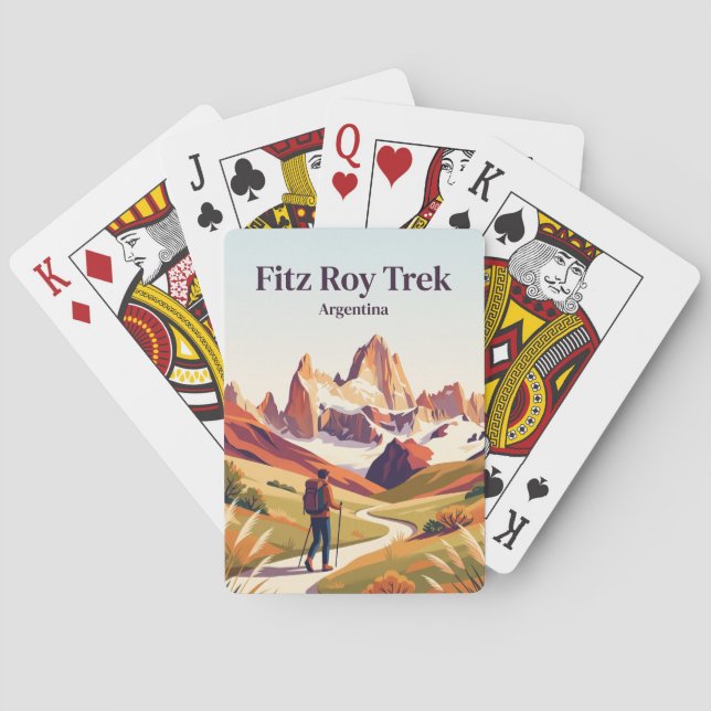 Fitz Roy Trek El Chaltén Argentina Playing Cards (Back)