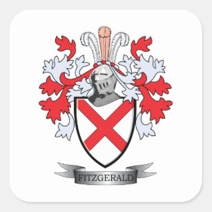 Fitzgerald Coat of Arms Square Sticker