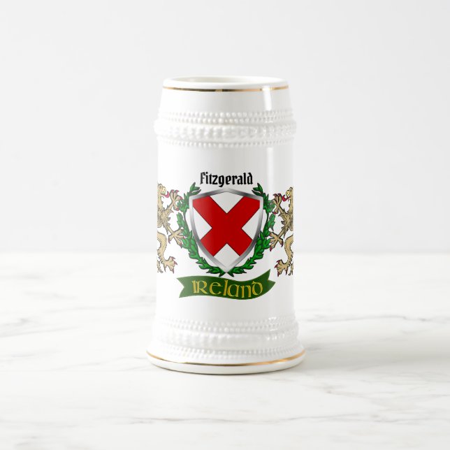 Fitzgerald Irish Shield Personalised Beer Stein (Center)