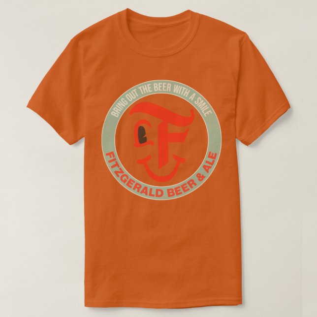 Fitzgerald Retro Defunct Beer Ale T-Shirt (Design Front)