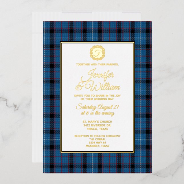 Fitzgerald Tartan Plaid Wedding Foil (Envelope)