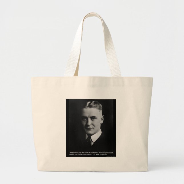 Fitzgerald "Two Souls" & Quote Tees & Gifts Large Tote Bag (Front)