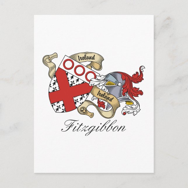 Fitzgibbon Family Crest Postcard (Front)