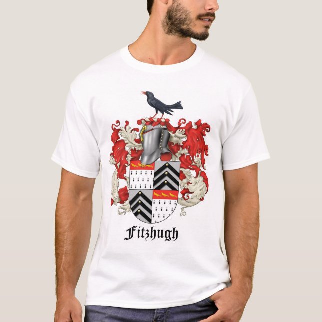 Fitzhugh Family Heraldry - 2 LARGE CREST T-Shirt (Front)