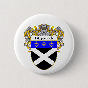 Fitzpatrick Coat of Arms (Mantled) 6 Cm Round Badge