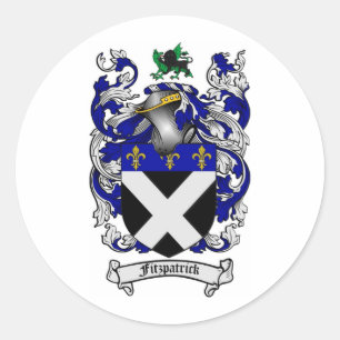 FITZPATRICK FAMILY CREST -  FITZPATRICK CREST CLASSIC ROUND STICKER