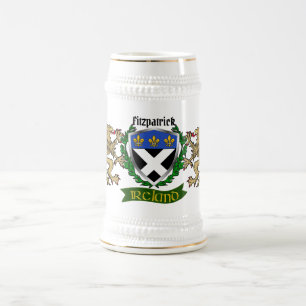 Fitzpatrick Irish Shield Personalised Beer Stein