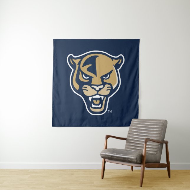FIU Panther Head Tapestry (In Situ)
