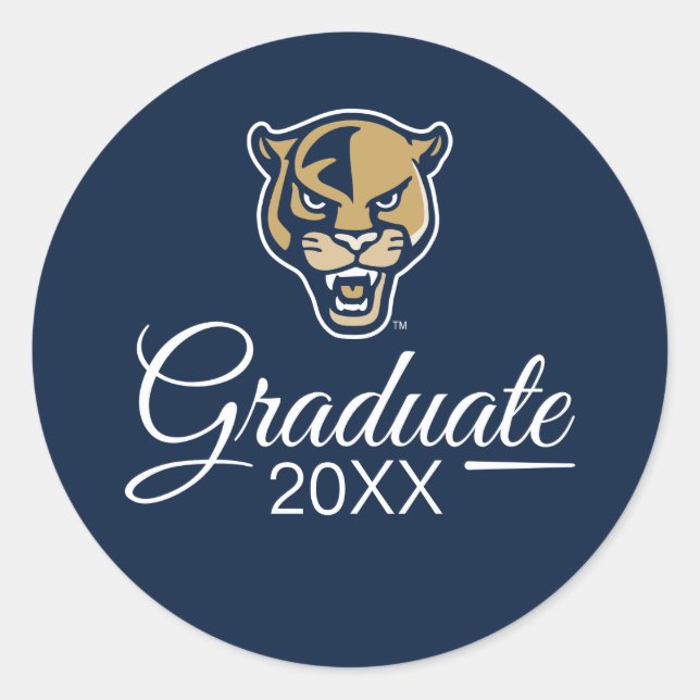 FIU Panthers Graduation Classic Round Sticker (Front)