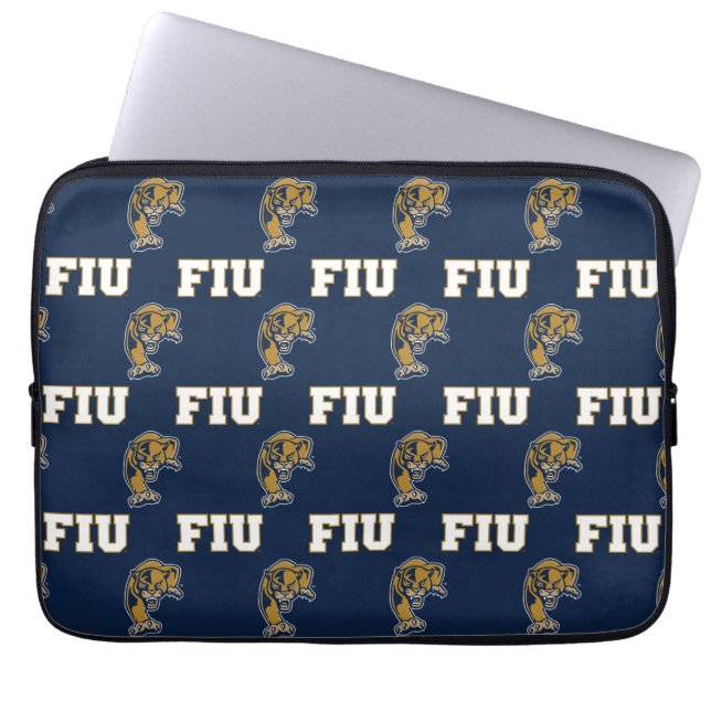 FIU Panthers Pattern Laptop Sleeve (Front)