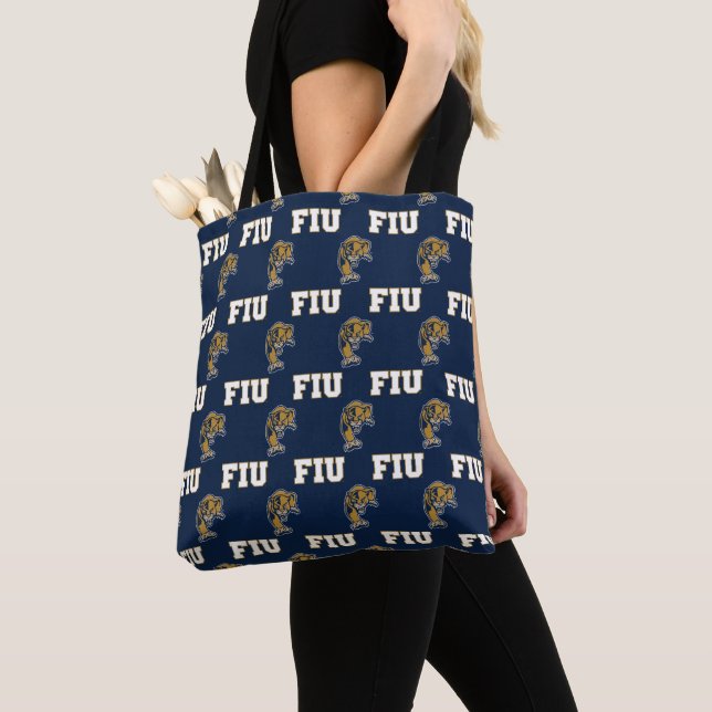 FIU Panthers Pattern Tote Bag (Close Up)