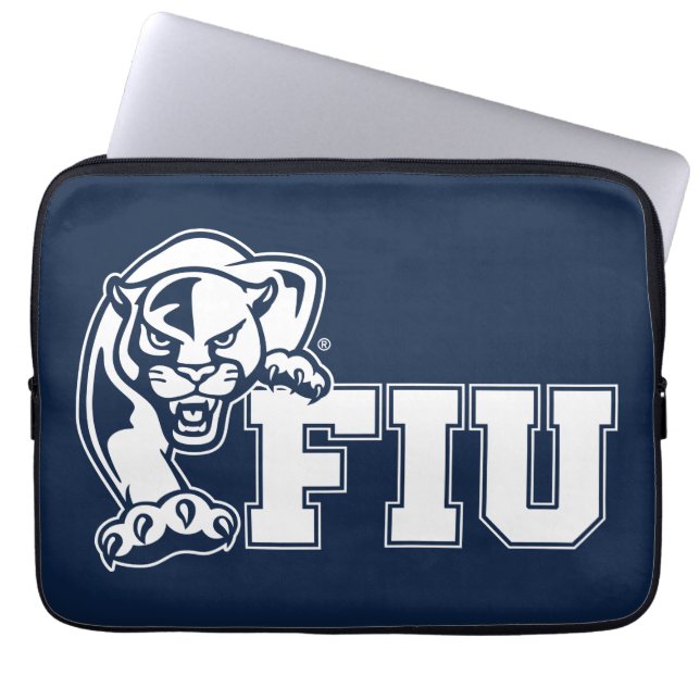 FIU Panthers - White Logo Laptop Sleeve (Front)