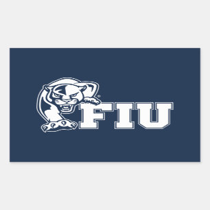 FIU Panthers - White Logo Rectangular Sticker