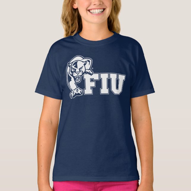FIU Panthers - White Logo T-Shirt (Front)