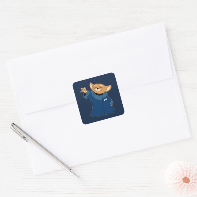 FIU | Roary The Child Square Sticker (Envelope)