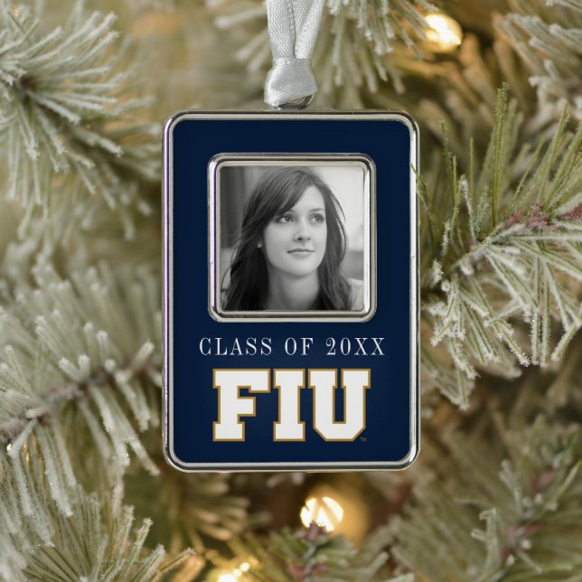 FIU SILVER PLATED FRAMED ORNAMENT (Tree)